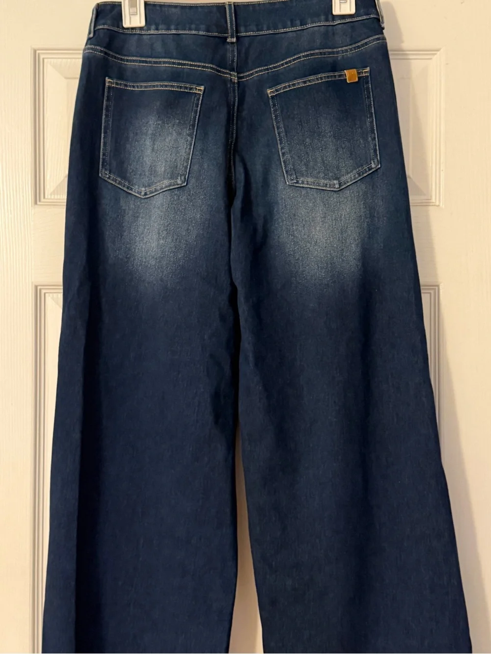 HALARA Dark Blue Wide Leg Flare Jeans